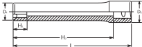 Nasadka E10 TORX extra długa 140mm KOKEN - 2