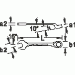Klucz oczkowo-płaski profil UD 21 mm nr 1 B 21 GEDORE 6002020 - 2