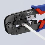 Zaciskarka do dokładnego zagniatania złączy końcówek wtyków RJ 11 RJ 12 RJ 45 KNIPEX 97 51 10 - 2