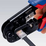 Zaciskarka do dokładnego zagniatania złączy końcówek wtyków RJ 11 RJ 12 RJ 45 KNIPEX 97 51 10 - 5