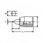 Nasadka trzpieniowa płaska 5mm KOKEN - 2