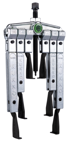 Ściągacz 2-ramienny uniwersalny ze smukłymi ramionami w zestawie KUKKO 20-10-SP