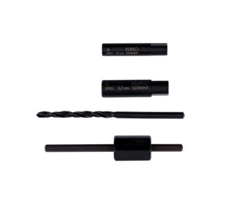 Wykrętak do zerwanych śrub z wiertłami i tulejką wiertarską KUKKO 49-U-12