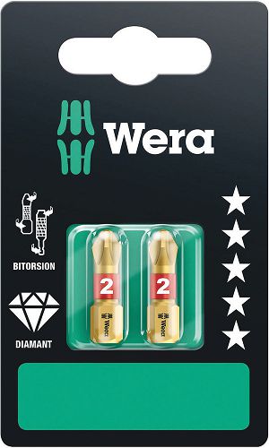 Bity PH 2 x 25mm (2sztuki na blistrze) WERA 05073335001