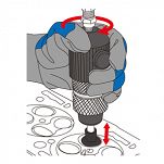 Docieraczka pneumatyczna do zaworów 20 - 45 mm KING TONY 9AH0321 - 2