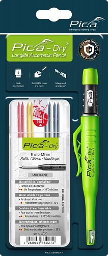 Ołówek Znacznik Grafit 3030 Pica Dry + wkłady 4020 PICA MARKER 30402