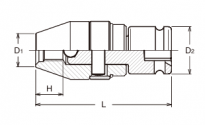Nasadka do osadzania/ wykręcania śrub M10x1.5mm KOKEN - 2