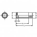 Nasadka 14mm sześciokątna z funkcją przytrzymywania długa KOKEN - 2