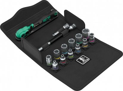 Zestaw z grzechotką 1/4" Zyklop Comfort 8100 SA 13, z przełącznikiem zmiany kierunku pracy, metryczny, 15 części WERA 05004022001