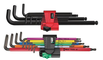 Zestaw imbusy wytrzymałe długie z kulką 1.5-10mm + imbusy długie Torx TX 8-40 WERA 145440