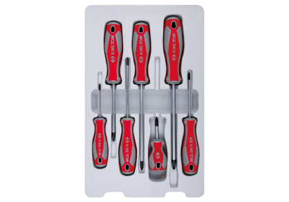 Zestaw wkrętaków śrubokrętów 7cz. krzyżak PH No.0 x 6 No.1 x 80, No.1 x 100, No.2 x 38, No.2 x 100, No.2 x 150, No.3 x 150  KING TONY 31107MR