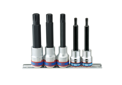 Zestaw nasadek RIBE 3/8" + 1/2" 5cz. M7-M13, szyna KING TONY 3105PR