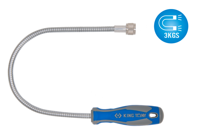 Chwytak giętki z końcówką magnetyczną 381mm, średnica końcówki 18mm, udźwig 3KG KING TONY 2121A-15