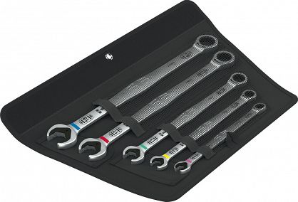 Zestaw kluczy płasko-oczkowych z grzechotką 6007 Joker 5 Set 1, 5 części WERA 05020380001