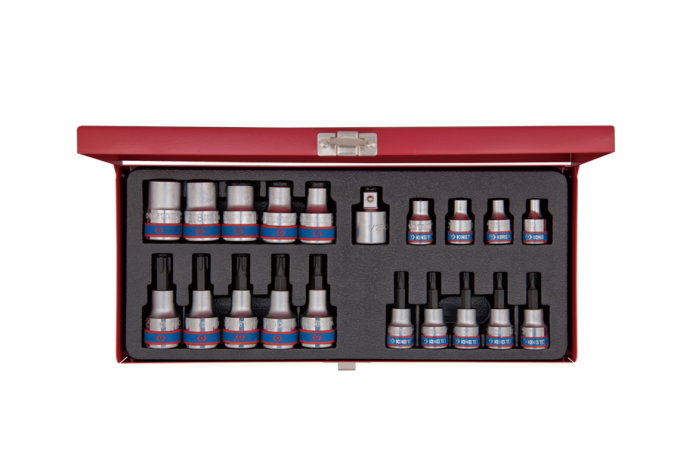 Zestaw nasadek z końcówką HEX/TORX 3/8