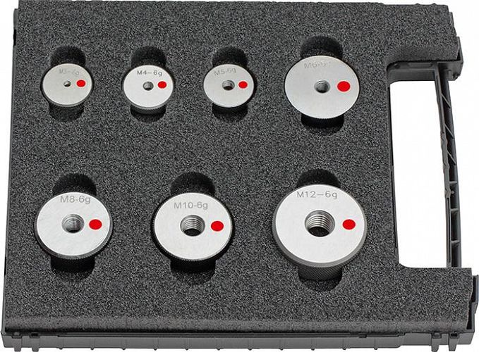 Zestaw sprawdzianów pierścieniowych do gwintów M3-M12 6g FORTIS 4317784735711