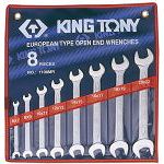 Zestaw kluczy płaskich 8 cz. 8 - 22 mm, etui KING TONY 1108MR