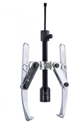 Ściągacz 2-ramienny uniwersalny z rozwieralnymi ramionami, regulowaną głębokością mocowania i długim wrzecionem hydraulicznym KUKKO 205-1-B