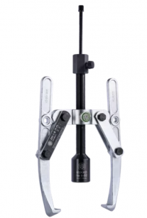 Ściągacz 2-ramienny uniwersalny z rozwieralnymi ramionami, regulowaną głębokością mocowania i długim wrzecionem hydraulicznym KUKKO 205-1-B