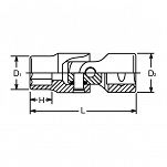Nasadka 14mm sześciokątna łamana KOKEN - 2