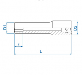 Nasadka długa gwiazdkowa 1/2