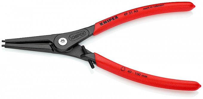 Szczypce precyzyjne do pierścieni osadczych Segera zewnętrznych 40-100 mm KNIPEX 49 31 A3