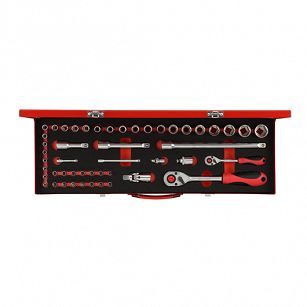 Zestaw kluczy nasadowych 1/4"+1/2" 49 cz. GEDORE RED R46004049 3300010