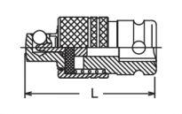 Adapter udarowy blokujący, szybkozłączka 3/4