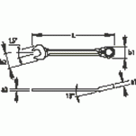 Klucz płaski z grzechotką oczkową odchylony Profil-UD 18 mm Nr 7 UR 18 GEDORE 2297353  - 3