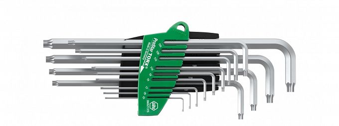 Zestawy kluczy trzpieniowych w uchwycie ProStar główka kulista Stubby TORX® titanium silver 13-cz. 40979 WIHA