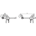 Ścisk uniwersalny jednoręczny szybkomocujący 300x90mm EZ BESSEY EZXL30-9 - 13