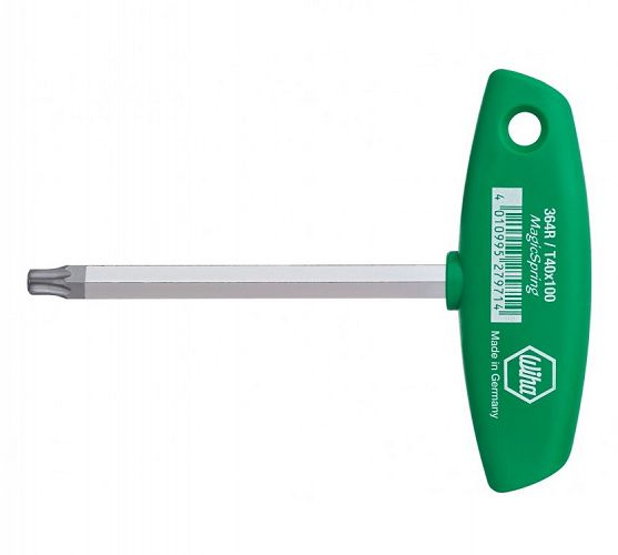 Klucze trzpieniowe T20 TORX® MagicSpring® z rękojeścią T chromowany matowo 27967 WIHA