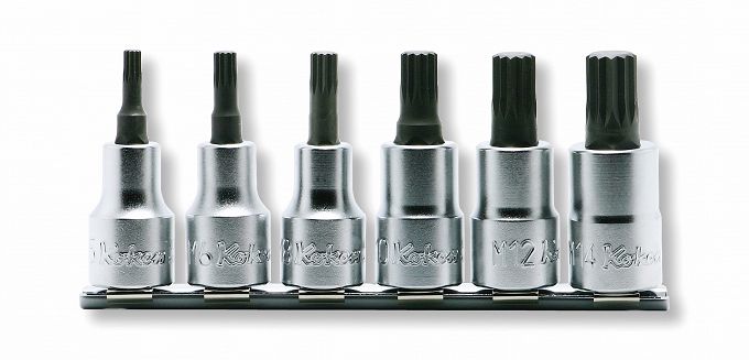 Zestaw nasadek M5-M14 trzpieniowych XZN dwunastokątnych 60 KOKEN