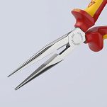 Zestaw dla elektryka szczypce tnące półokrągłe izolowane chwytające KNIPEX 26 16 200+ wkrętak izolowany PH2 WERA+ poziomica kieszonkowa 