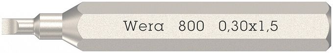 Bity 800/0 Micro do śrub z rowkiem, 0.3 x 1.5 x 30 mm WERA 05058104001