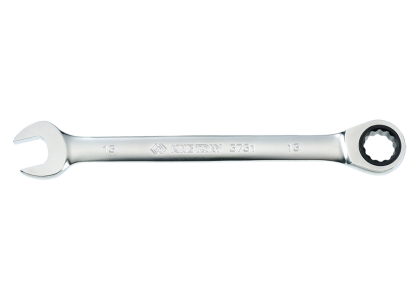 Klucz płasko-oczkowy z grzechotką jednokierunkową 72 zęby, 158 x 10 mm KING TONY 373110M