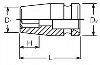 Nasadka udarowa 8mm sześciokątna Pathfinder KOKEN - 2