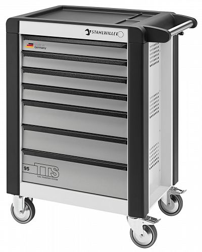 Wózek warsztatowy TTS 7-szufl.biały z Nakładkami, 1021x823x 497 mm; max obciążenie: 30kg na szufladę; 750 kg na Wózek 95/7 W STAHLWILLE 81200019