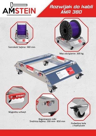 Rozwijak do kabli  380mm  AMR380  Amstein