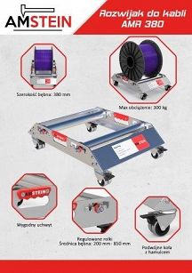 Rozwijak do kabli  380mm  AMR380  Amstein