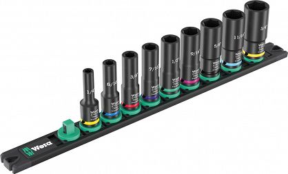 Listwa magnetyczna 9661 B Impaktor Deep Imperial 1 z zestawem kluczy nasadowych, 3/8", 9 części WERA 05005591001
