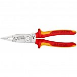 Szczypce dla elektryka, izolowane ułatwiają pracę w elektroinstalacji 6W1 KNIPEX 13 96 200 - 8