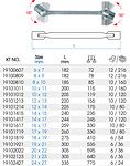 Klucz nasadowy przegubowy 17 x 19 mm, KING TONY 19101719 - 2