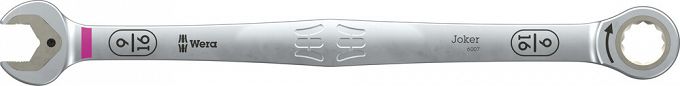 Klucz płasko-oczkowy z grzechotką w opakowaniu do sprzedaży detalicznej 6007 Joker SB, w wykonaniu długim, calowy, 9/16