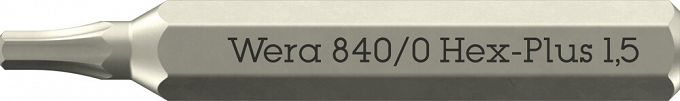 Bity Hex-Plus 840/0 Micro do śrub z gniazdem sześciokątnym, 1.5 x 30 mm WERA 05058110001