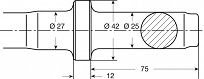 Dłuto szpicak 25 x 75 mm RENNSTEIG 232 50001 - 2
