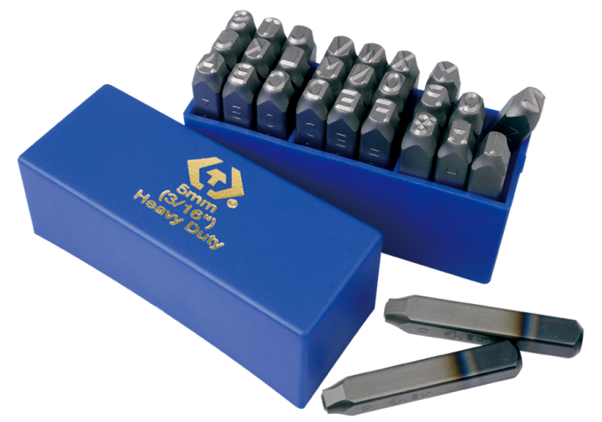 Znaczniki alfabetyczne wzmacniane 5mm (A-Z, &) 11x11mm KING TONY 11527SQ05