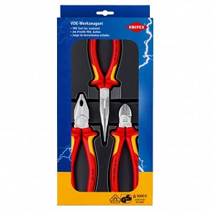 Szczypce Izolowane Kompletny Zestaw 3szt. KNIPEX 00 20 12