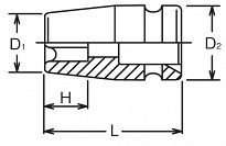 Nasadka udarowa E14 TORX KOKEN - 2