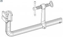Ścisk śrubowy ślusarski 300/120 mm stalowy do profili okrągłych KombiKlamp SG-VAD BESSEY SG30VAD - 4